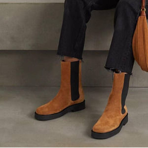 Staud Palamino Brown Suede Chelsea Boots